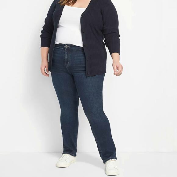 Lane Bryant Flex Magic Waistband High Rise Straight Fit Jeans Size 26 - Picture 1 of 8